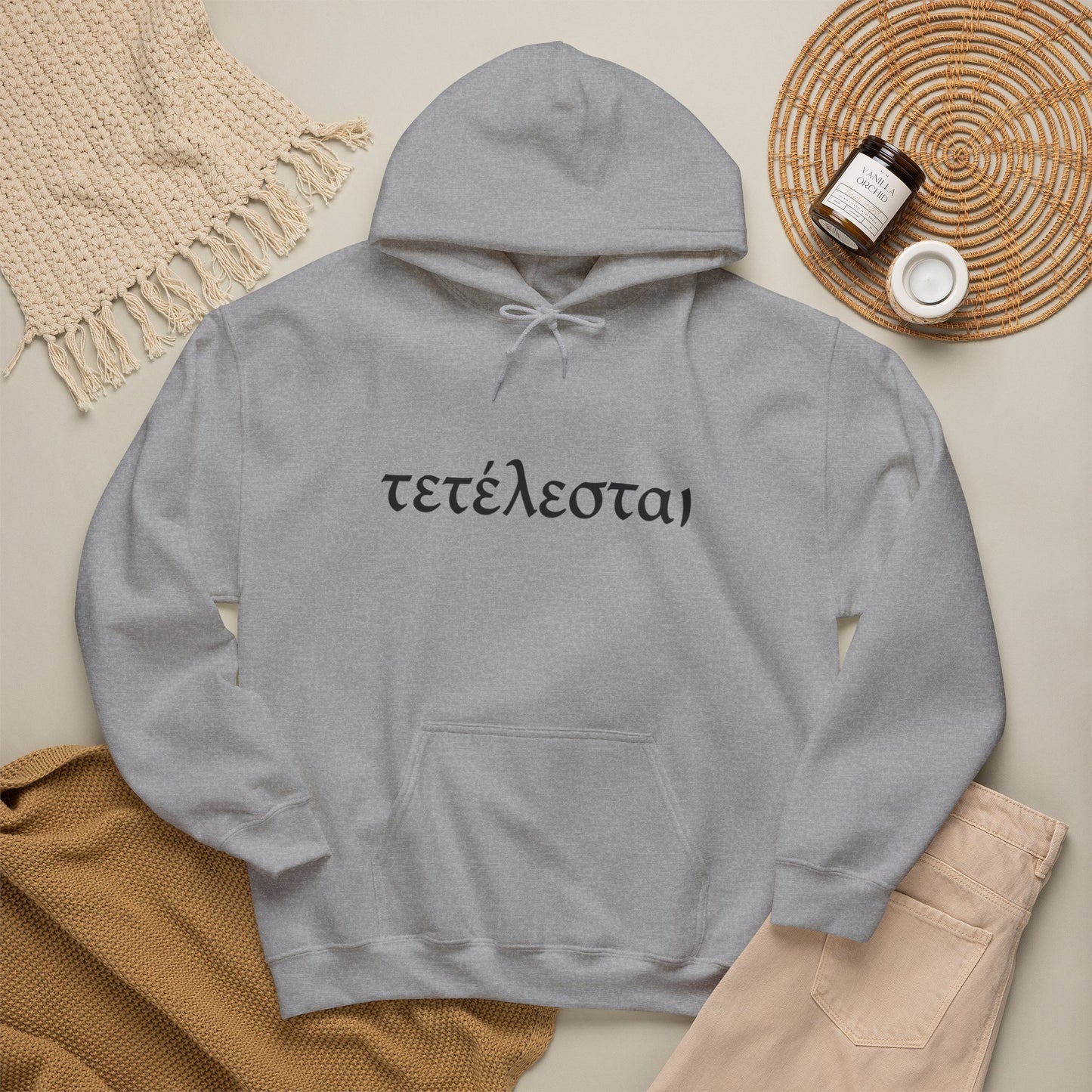 Tetelestai Christian Hoodie – "It Is Finished" Greek Faith Pullover