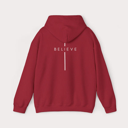 Believe Cross Hoodie — Minimal Christian Faith Sweatshirt