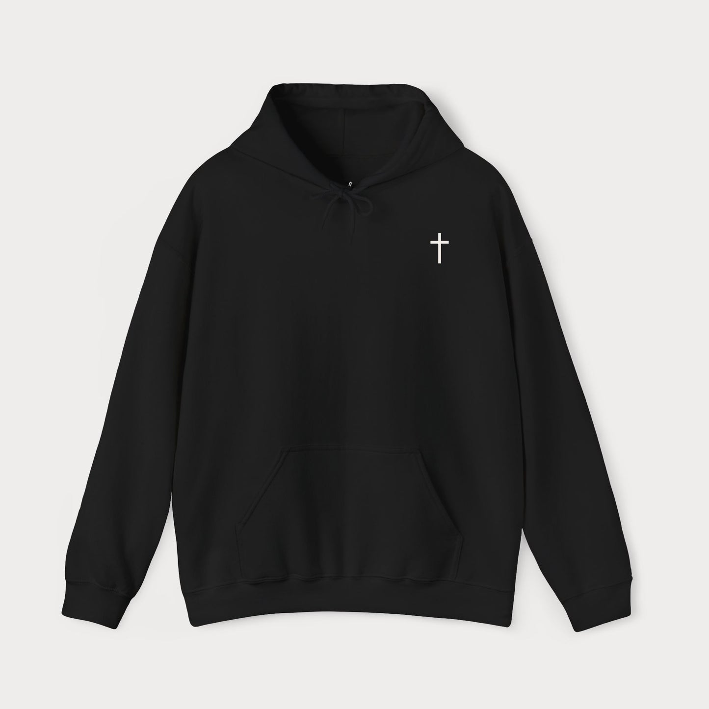 Christian Hoodie — “Need Prayer? Tap My Shoulder” Pullover with Small Cross
