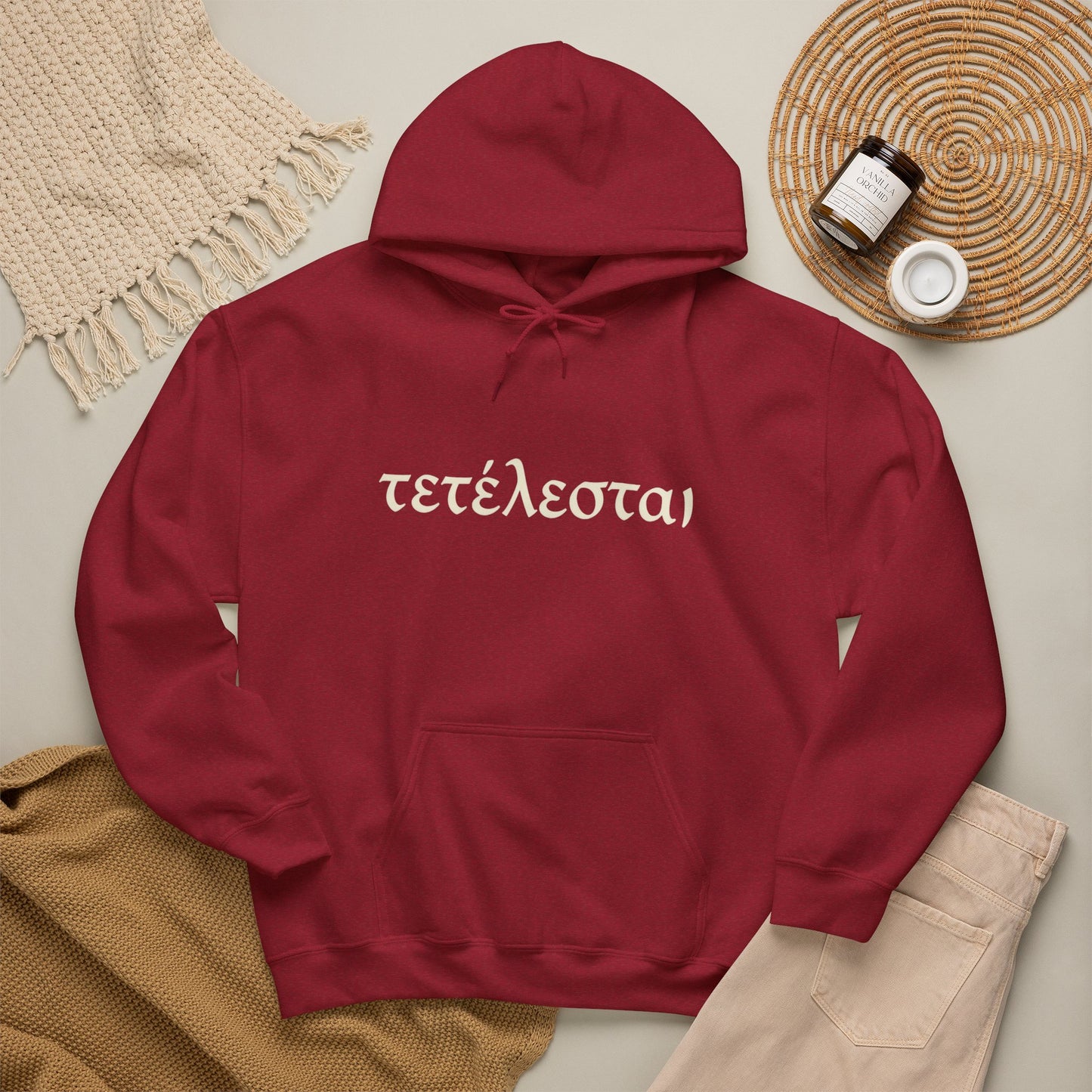 Tetelestai Christian Hoodie – "It Is Finished" Greek Faith Pullover