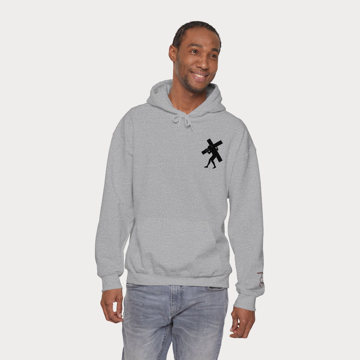 Have Faith Embroidered Hoodie — Heavy Cross Pullover