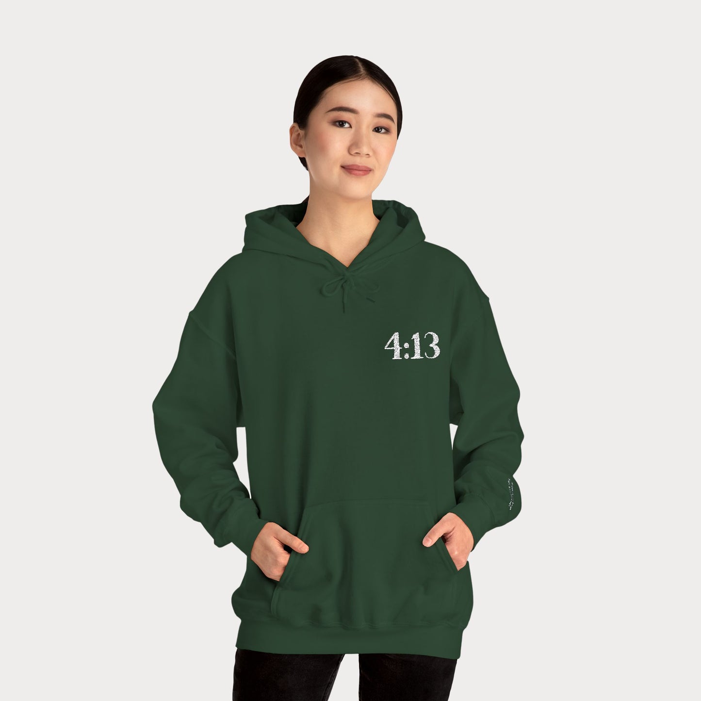 4:13 embroidered Hoodie — "I Can Do All Things Through Christ Who Strengthens Me" Christian Sweatshirt