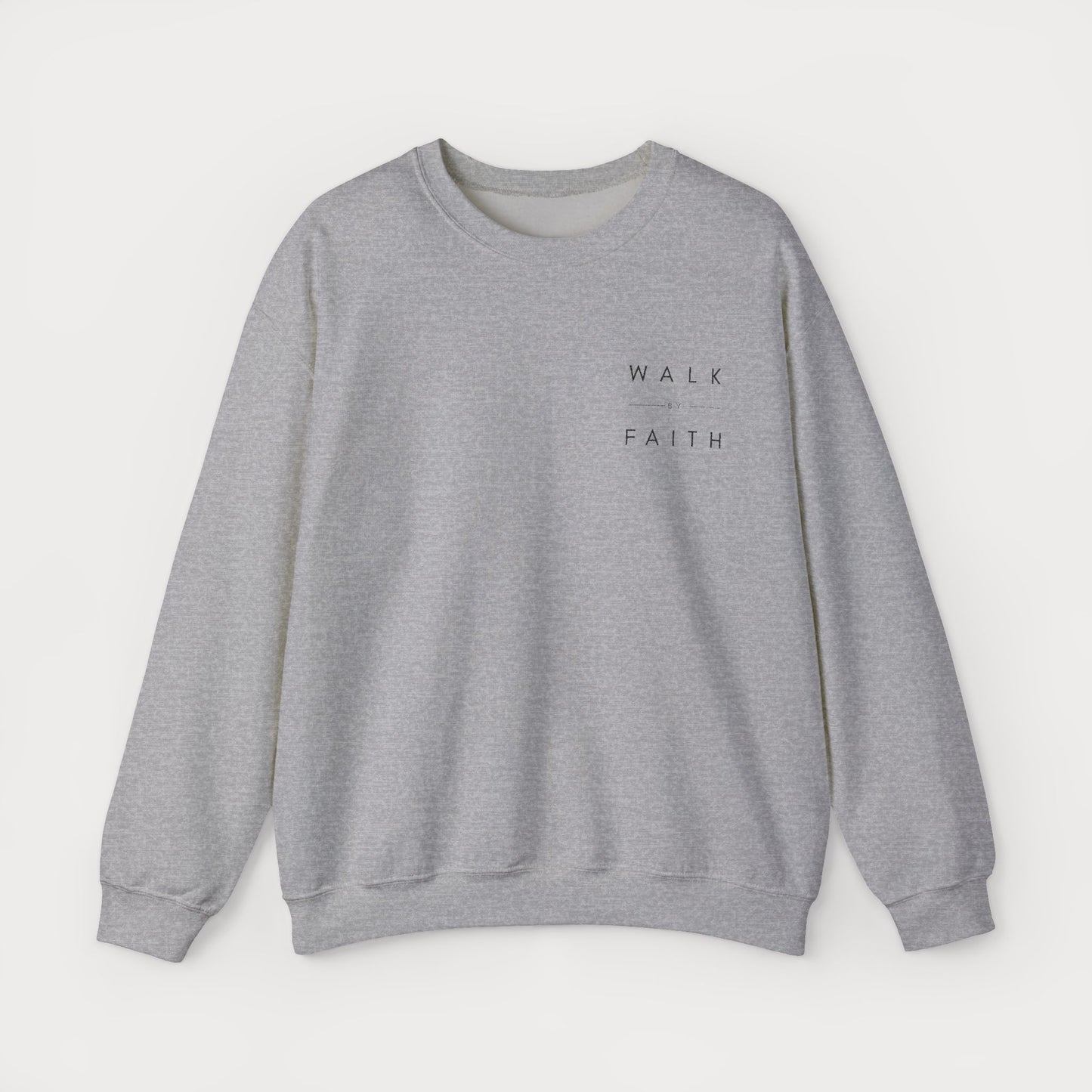 Embroidered "Walk By Faith" Crewneck Sweatshirt