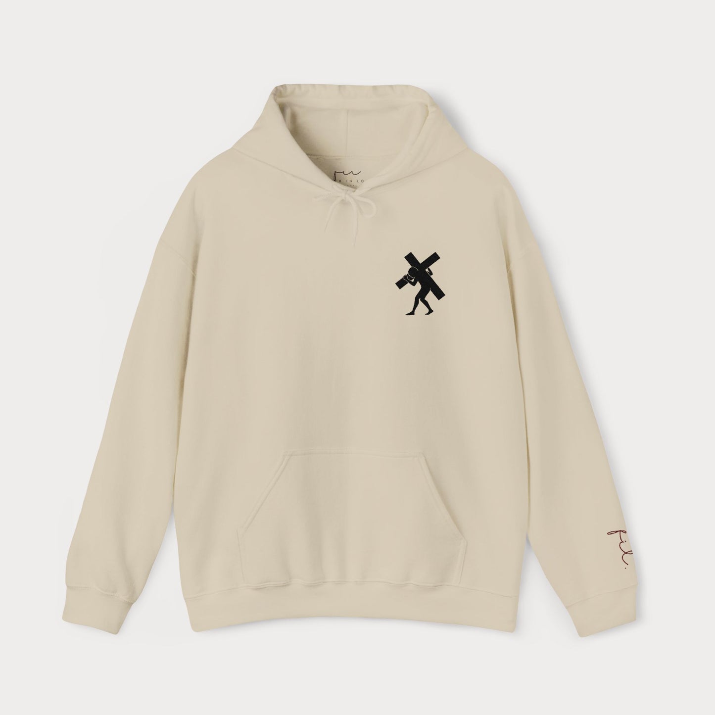 Have Faith Embroidered Hoodie — Heavy Cross Pullover