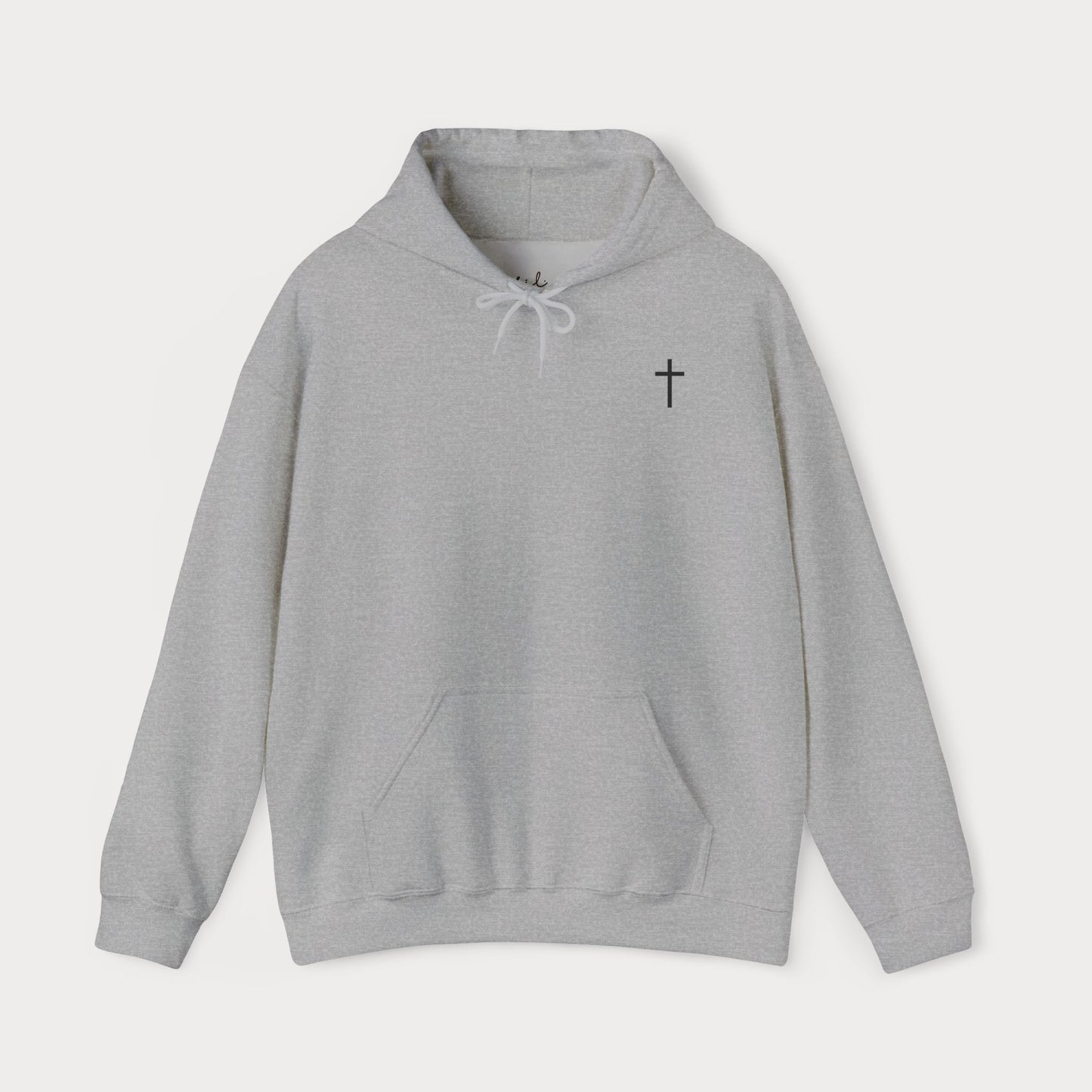 Christian Hoodie — “Need Prayer? Tap My Shoulder” Pullover with Small Cross