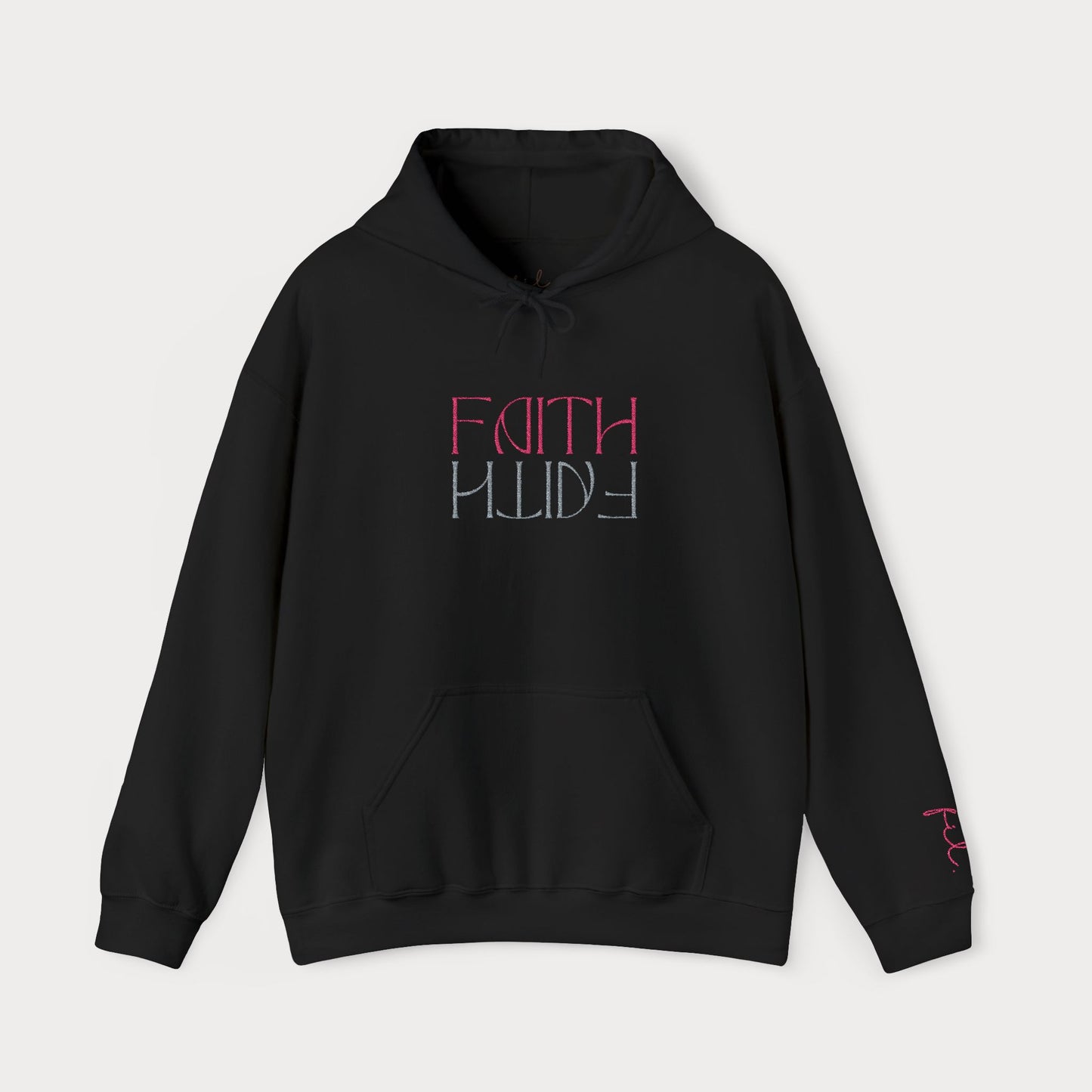 Faith Embroidered Christian Hoodie | Premium Sparkle Script Unisex Pullover