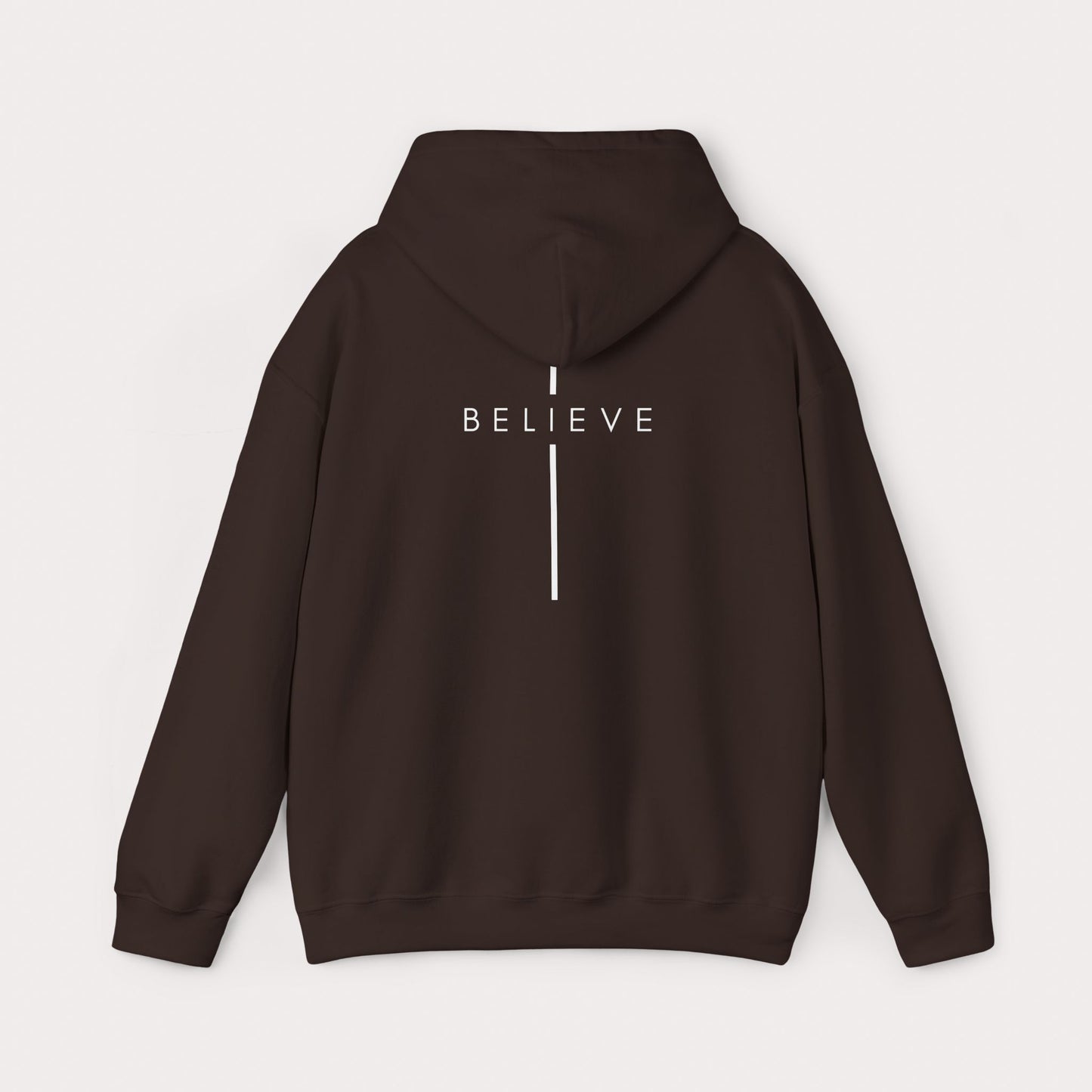 Believe Cross Hoodie — Minimal Christian Faith Sweatshirt
