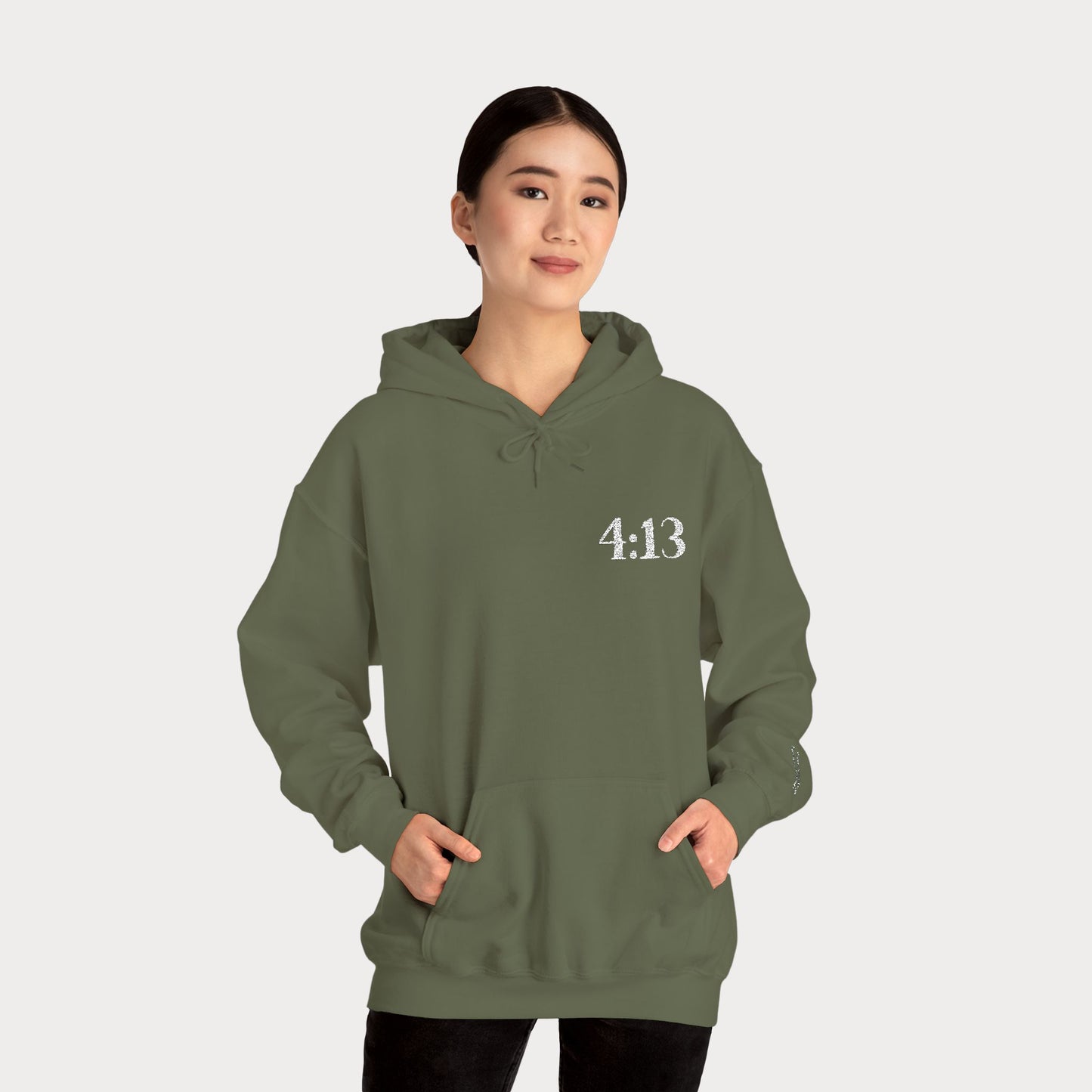 4:13 embroidered Hoodie — "I Can Do All Things Through Christ Who Strengthens Me" Christian Sweatshirt
