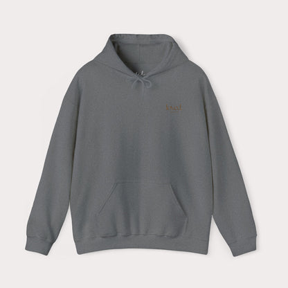 Embroidered Loved Romans 5:8 Christian Hoodie | Minimalist Bible Verse Pullover