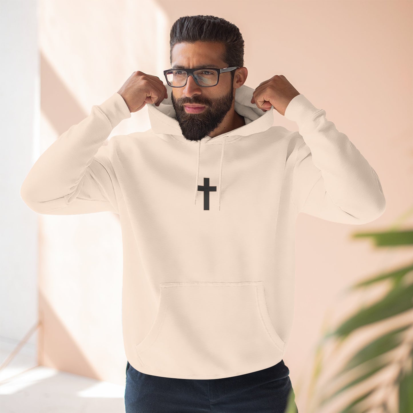 Christian Cross Fleece Hoodie Pullover