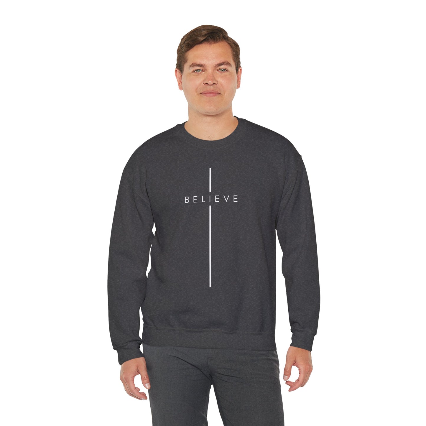 Believe Cross Christian Crewneck Sweatshirt