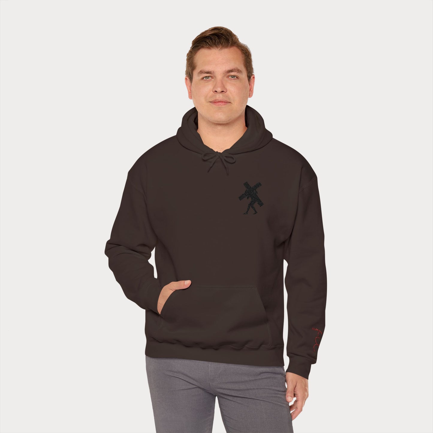 Have Faith Embroidered Hoodie — Heavy Cross Pullover